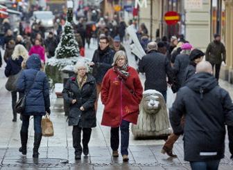 The central commercial district in Stockholm