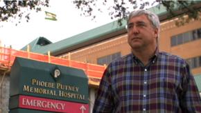 Surgeon Dr. John Bagnato stands outside Puntney Memorial Hospital in Albany, Ga.