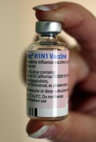 A vial of H1N1 vaccine