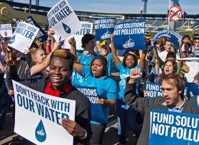 Participants in the Powershift conference march in Pittsburgh in 2013