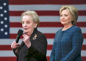 Madeleine Albright and Hillary Clinton