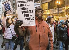 CTU teachers march against layoff threats and budget cuts