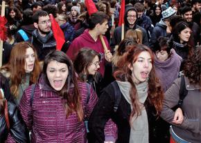 Sending a message against austerity in Athens