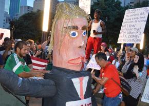 A Dallas protest against white supremacy drew hundreds of people