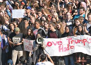UC Berkeley students walk out of class to protest Trump's inauguration