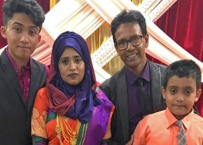 Riaz Talukder (second from right) and his family continue to resist his deportation