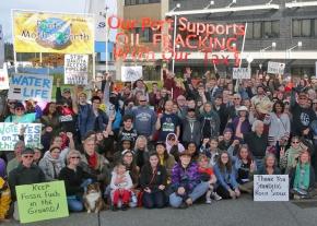 Protests against fracking have continued at the Port of Olympia