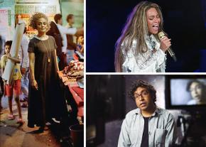 Clockwise from left: Arundhati Roy, Beyonce and Hari Kondabolu