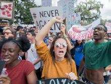 Protesting students from Marjory Stoneman Douglas High School