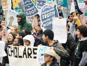 Protesters take to the streets of Washington, D.C., during the 2017 March for Science