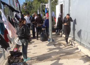 Inside the refugee camp at Samos