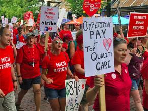 Striking nurses build solidarity in Burlington, Vermont