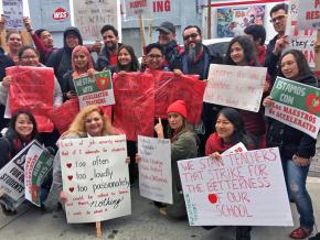 Charter school teachers hit the picket lines in Los Angeles