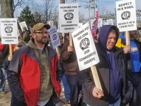 On the picket line at Webtec in Erie
